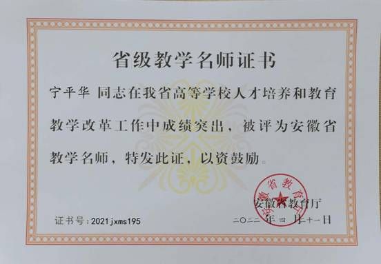省级教学名师